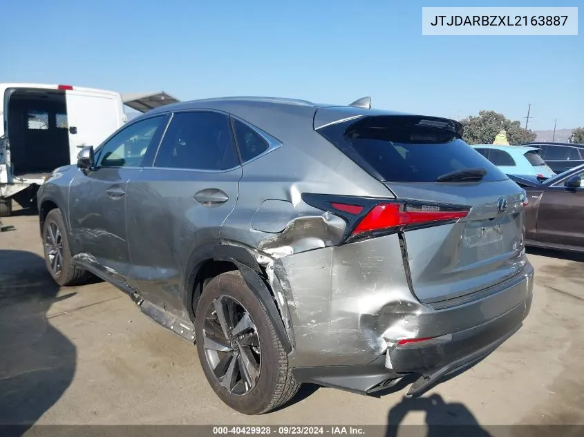 2020 Lexus Nx 300 VIN: JTJDARBZXL2163887 Lot: 40429928