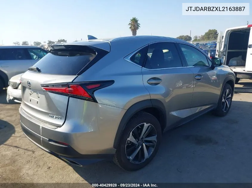 2020 Lexus Nx 300 VIN: JTJDARBZXL2163887 Lot: 40429928