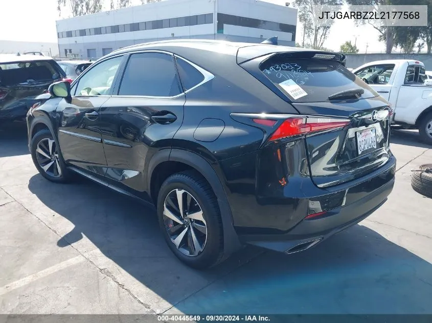 2020 Lexus Nx 300 VIN: JTJGARBZ2L2177568 Lot: 40445549