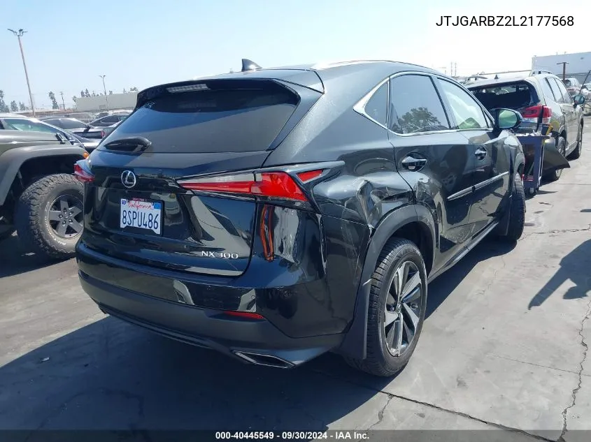 2020 Lexus Nx 300 VIN: JTJGARBZ2L2177568 Lot: 40445549