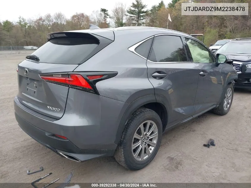 2021 Lexus Nx 300 VIN: JTJDARDZ9M2238478 Lot: 39292338