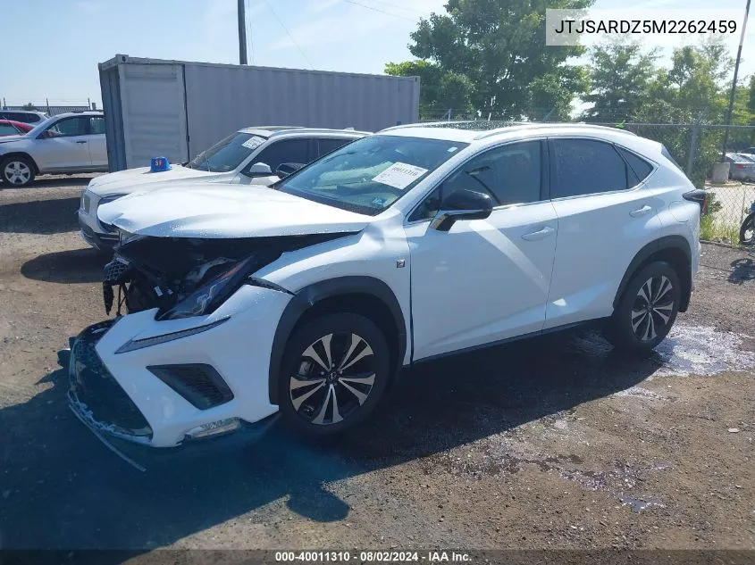 2021 Lexus Nx 300 F Sport VIN: JTJSARDZ5M2262459 Lot: 40011310