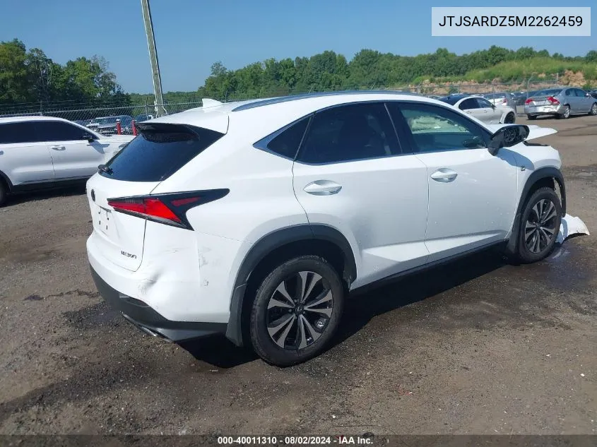 2021 Lexus Nx 300 F Sport VIN: JTJSARDZ5M2262459 Lot: 40011310