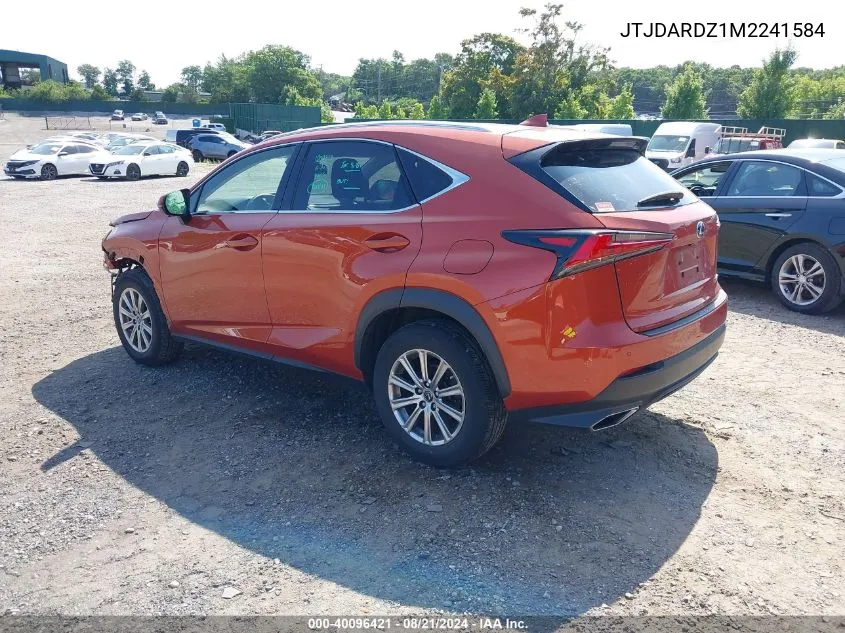 2021 Lexus Nx 300 300 Base/300 Luxury/300 F VIN: JTJDARDZ1M2241584 Lot: 40096421