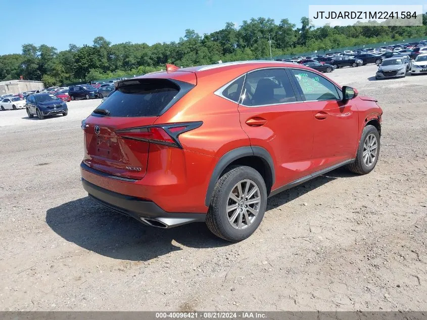 2021 Lexus Nx 300 300 Base/300 Luxury/300 F VIN: JTJDARDZ1M2241584 Lot: 40096421