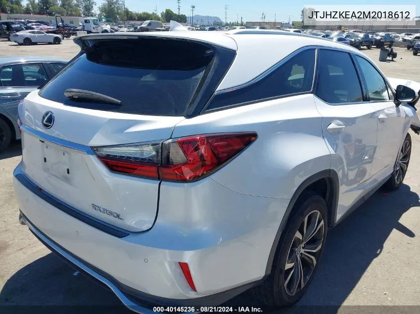 2021 Lexus Rx 350L VIN: JTJHZKEA2M2018612 Lot: 40145236