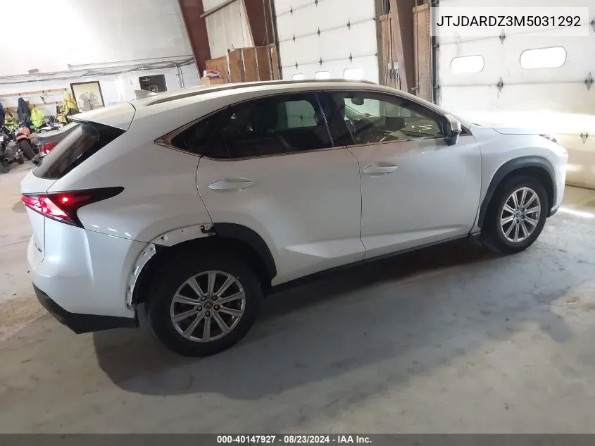 2021 Lexus Nx 300 VIN: JTJDARDZ3M5031292 Lot: 40147927