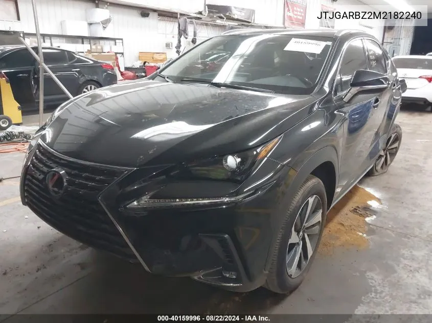 2021 Lexus Nx 300 VIN: JTJGARBZ2M2182240 Lot: 40159996