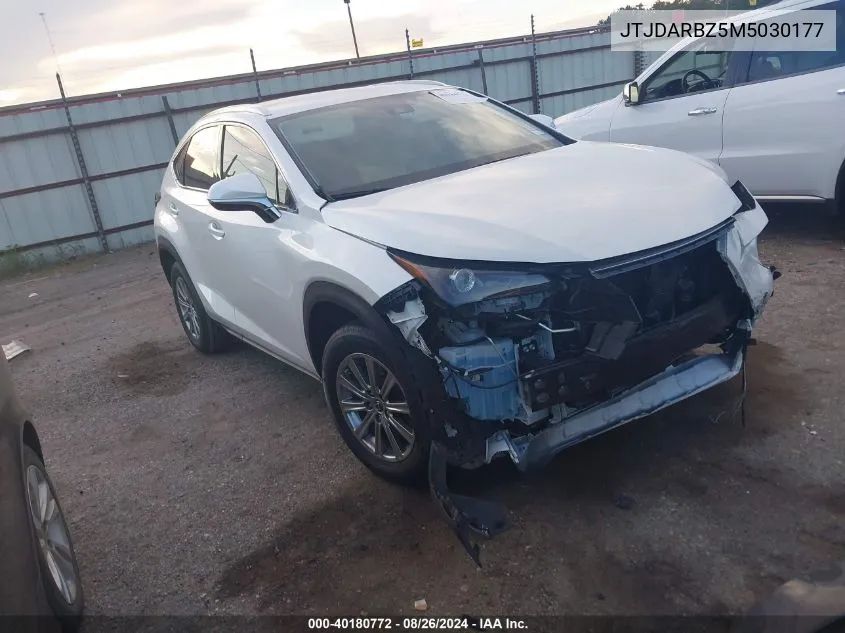 2021 Lexus Nx 300 VIN: JTJDARBZ5M5030177 Lot: 40180772