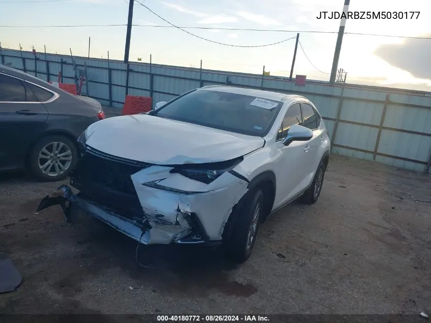 2021 Lexus Nx 300 VIN: JTJDARBZ5M5030177 Lot: 40180772