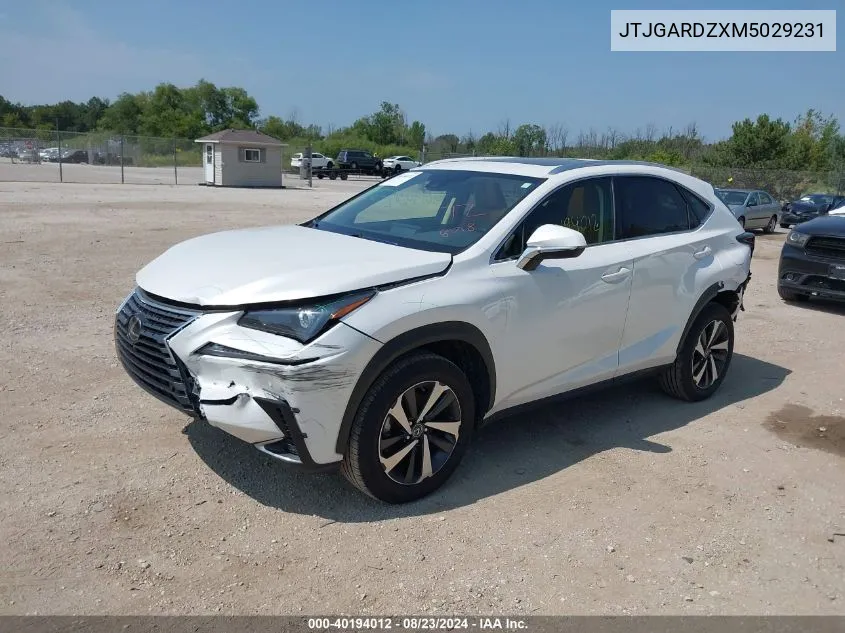 JTJGARDZXM5029231 2021 Lexus Nx 300