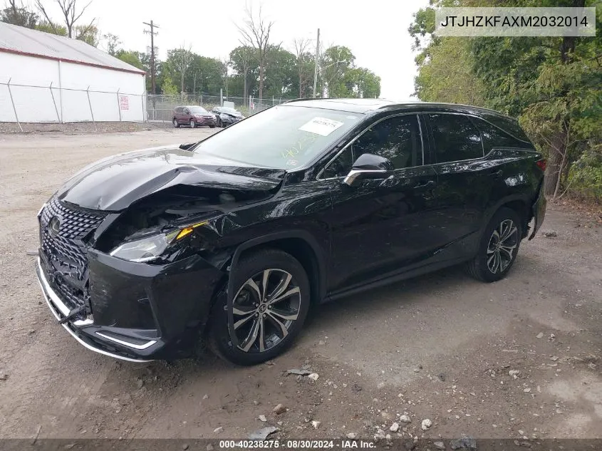 2021 Lexus Rx 350L VIN: JTJHZKFAXM2032014 Lot: 40238275