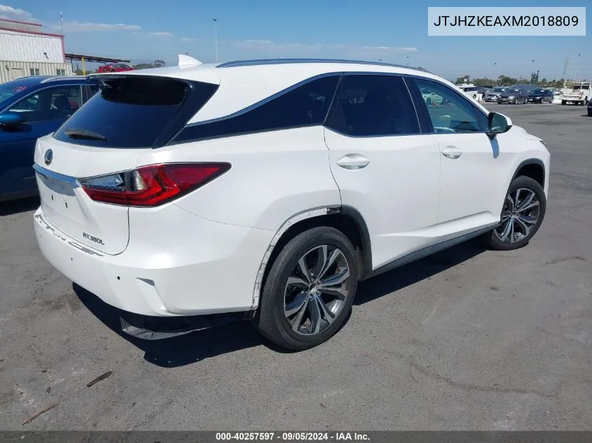 2021 Lexus Rx 350L VIN: JTJHZKEAXM2018809 Lot: 40257597