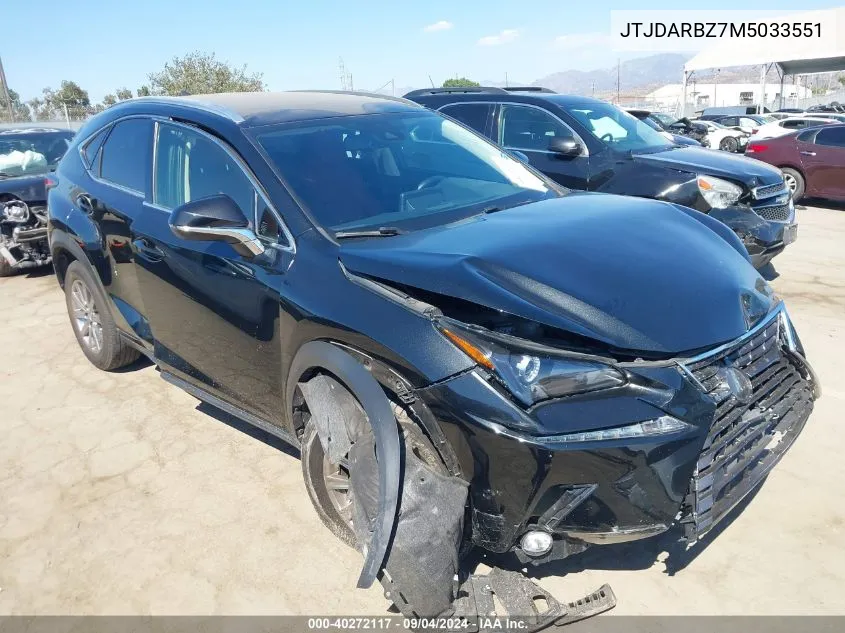 2021 Lexus Nx 300 VIN: JTJDARBZ7M5033551 Lot: 40272117