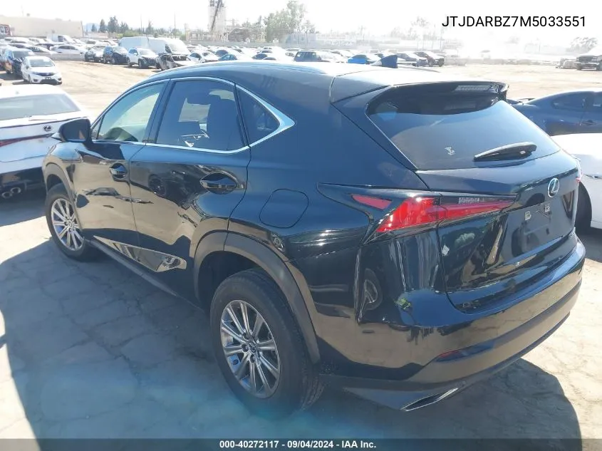 2021 Lexus Nx 300 VIN: JTJDARBZ7M5033551 Lot: 40272117