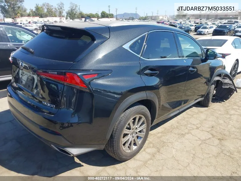 2021 Lexus Nx 300 VIN: JTJDARBZ7M5033551 Lot: 40272117