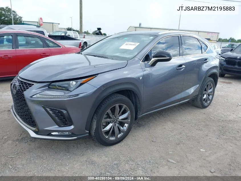 2021 Lexus Nx 300 300 Base/300 Luxury/300 F VIN: JTJSARBZ7M2195883 Lot: 40491679