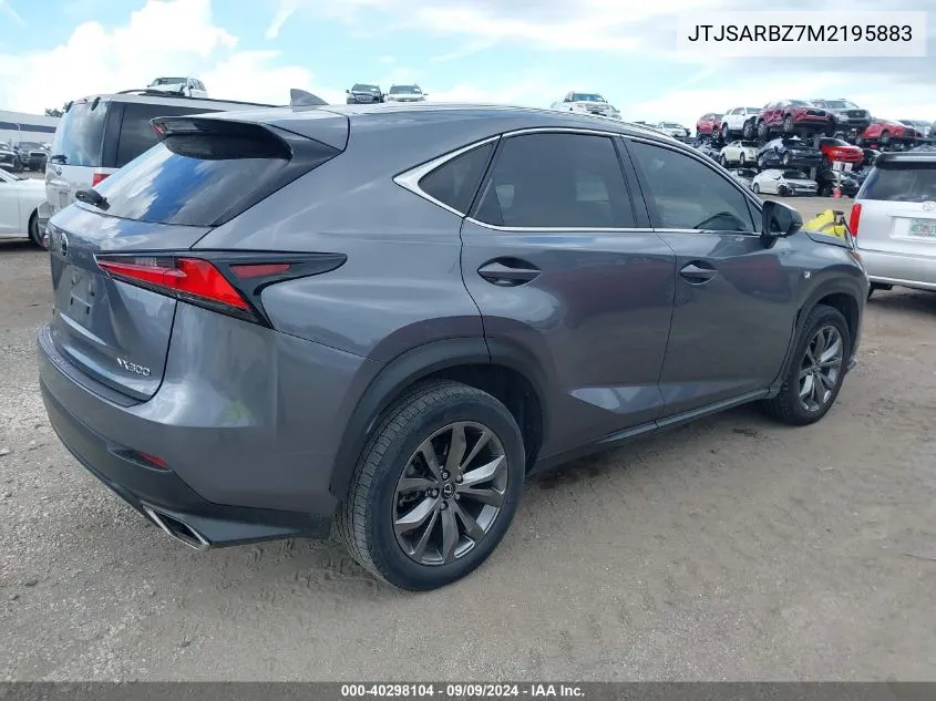 2021 Lexus Nx 300 300 Base/300 Luxury/300 F VIN: JTJSARBZ7M2195883 Lot: 40491679