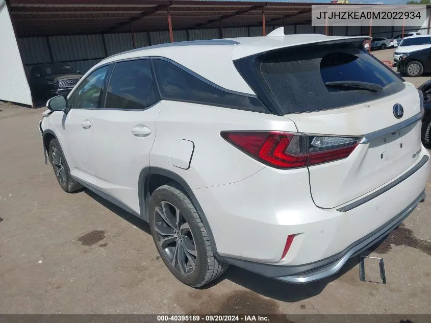 JTJHZKEA0M2022934 2021 Lexus Rx 350L