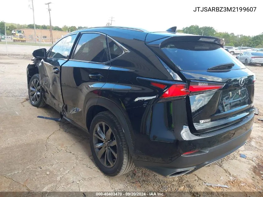 2021 Lexus Nx 300 F Sport VIN: JTJSARBZ3M2199607 Lot: 40403470