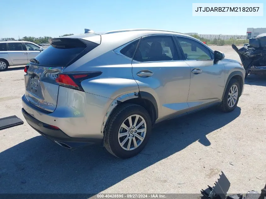 2021 Lexus Nx 300 VIN: JTJDARBZ7M2182057 Lot: 40428595