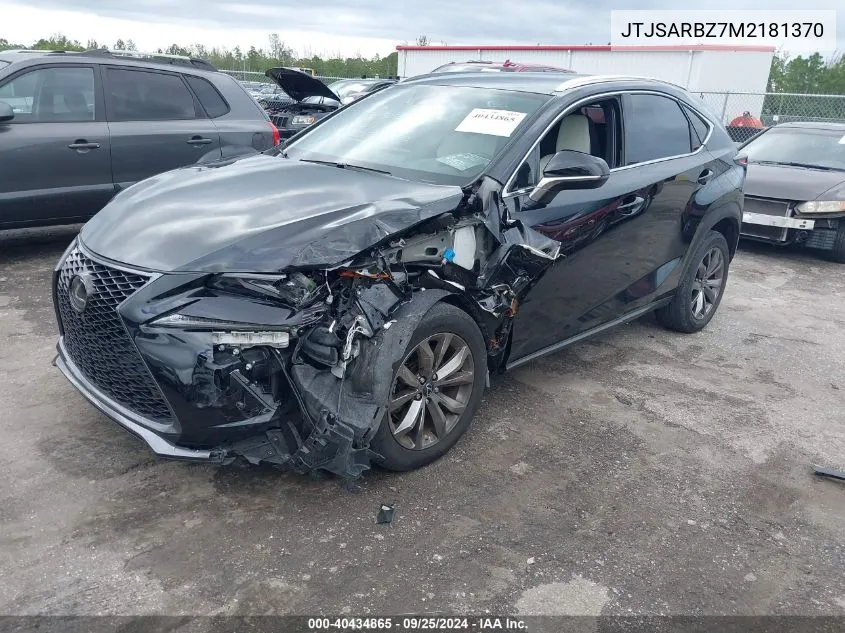 2021 Lexus Nx 300 F Sport VIN: JTJSARBZ7M2181370 Lot: 40434865