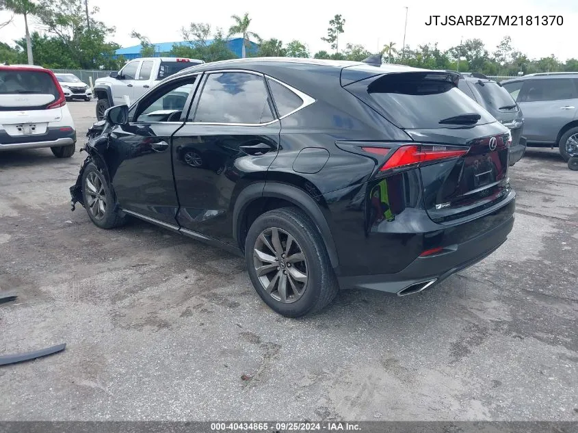 2021 Lexus Nx 300 F Sport VIN: JTJSARBZ7M2181370 Lot: 40434865