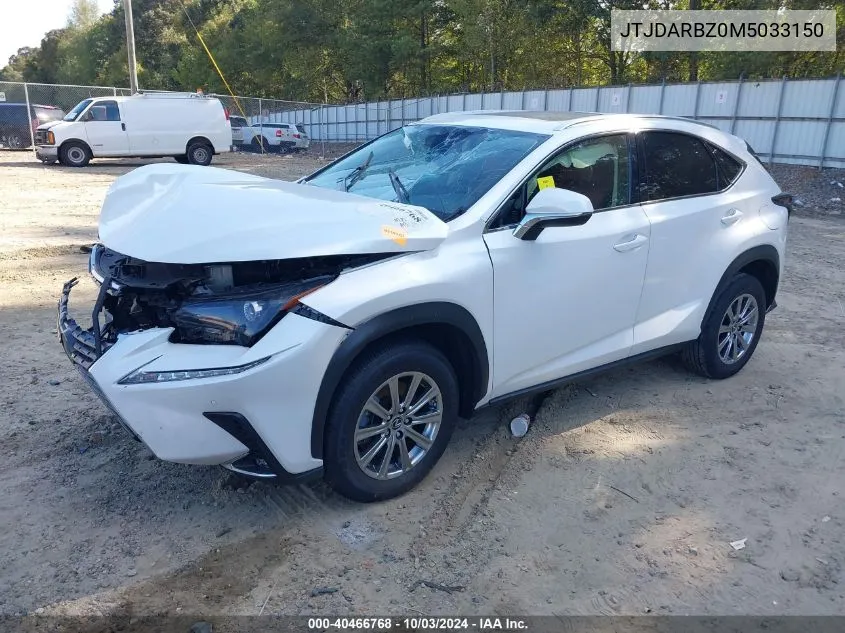 2021 Lexus Nx 300 VIN: JTJDARBZ0M5033150 Lot: 40466768