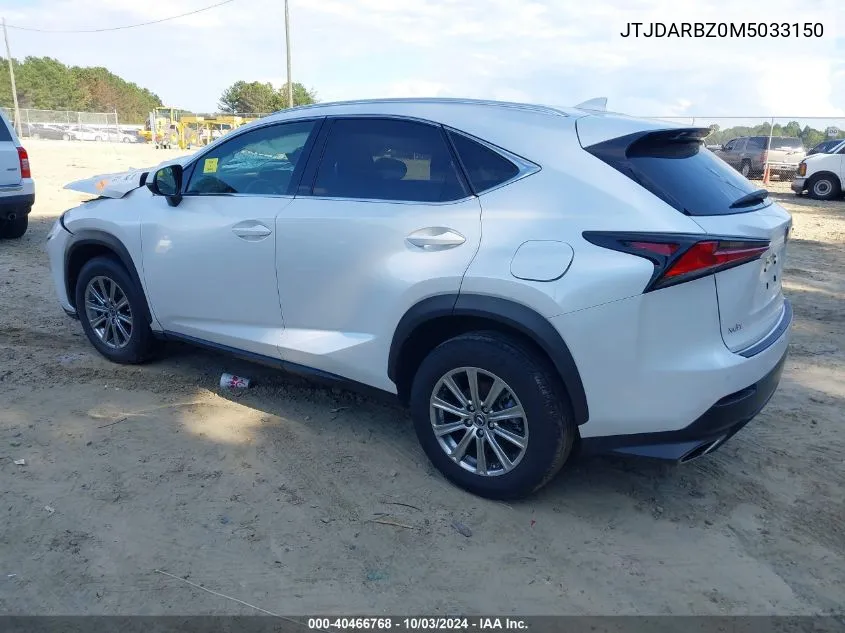 JTJDARBZ0M5033150 2021 Lexus Nx 300