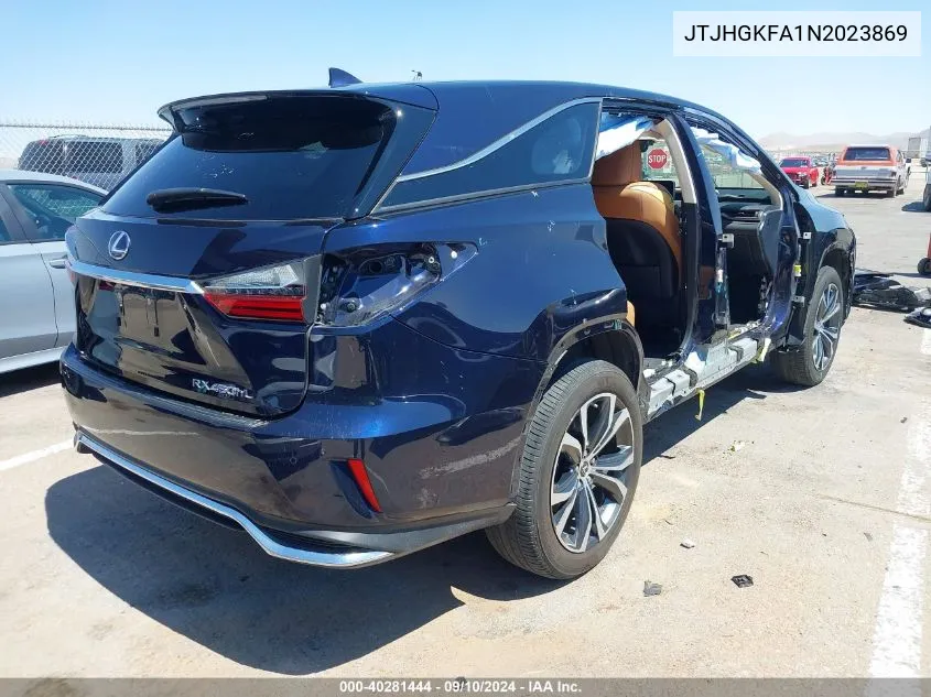 2022 Lexus Rx 450Hl 450H L VIN: JTJHGKFA1N2023869 Lot: 40281444