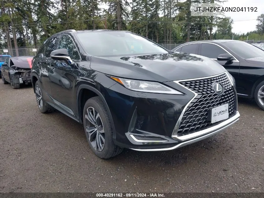 2022 Lexus Rx 350L VIN: JTJHZKFA0N2041192 Lot: 40291162