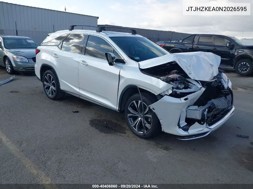 2022 Lexus Rx 350L VIN: JTJHZKEA0N2026595 Lot: 40406860