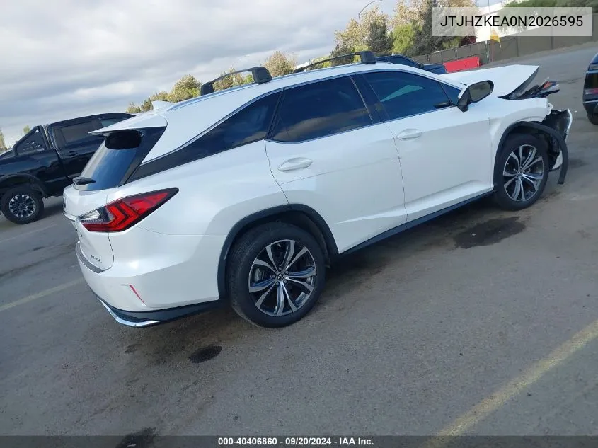 2022 Lexus Rx 350L VIN: JTJHZKEA0N2026595 Lot: 40406860