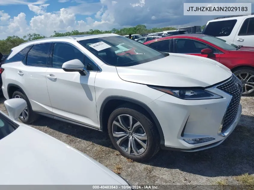 2022 Lexus Rx 350L VIN: JTJHZKEA3N2029183 Lot: 40483543