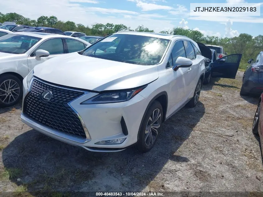 2022 Lexus Rx 350L VIN: JTJHZKEA3N2029183 Lot: 40483543