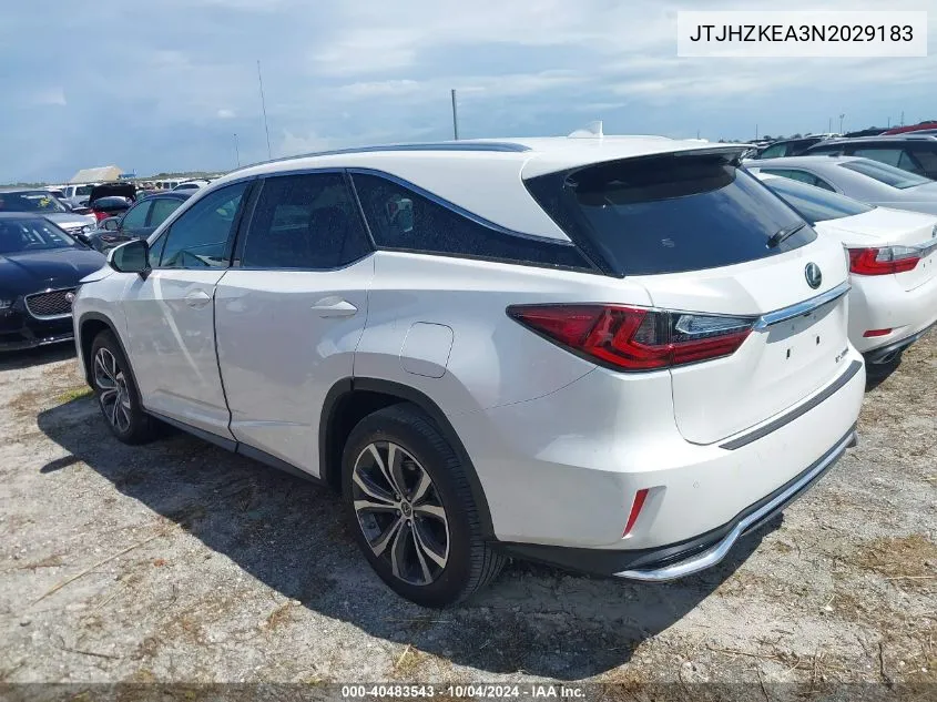 2022 Lexus Rx 350L VIN: JTJHZKEA3N2029183 Lot: 40483543