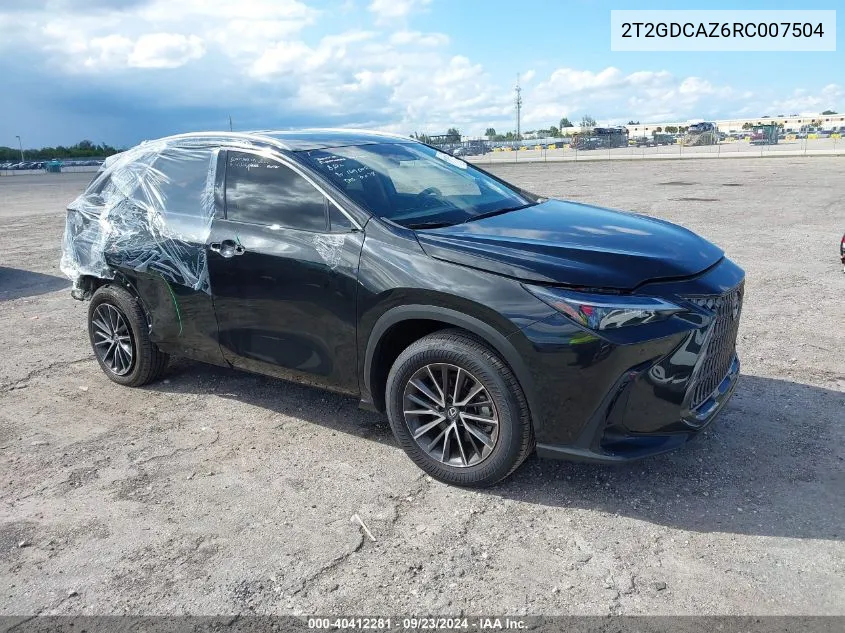 2024 Lexus Nx 250 Premium VIN: 2T2GDCAZ6RC007504 Lot: 40412281