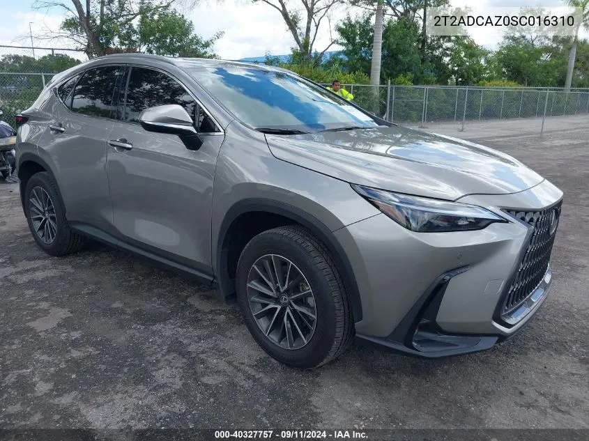 2025 Lexus Nx 250 VIN: 2T2ADCAZ0SC016310 Lot: 40327757