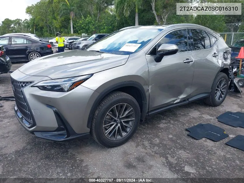 2025 Lexus Nx 250 VIN: 2T2ADCAZ0SC016310 Lot: 40327757