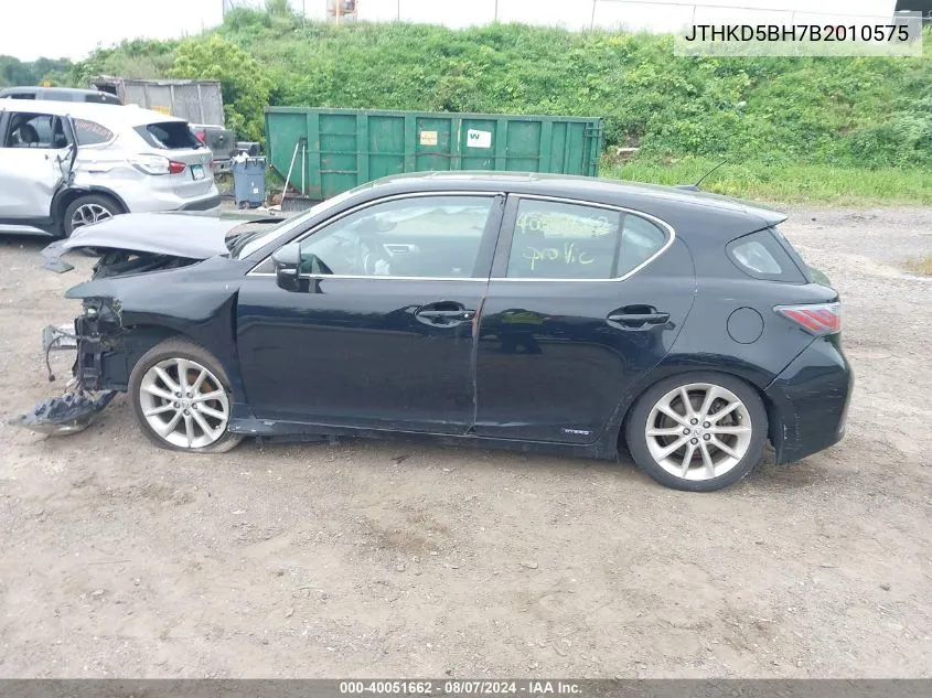 JTHKD5BH7B2010575 2011 Lexus Ct 200H Premium