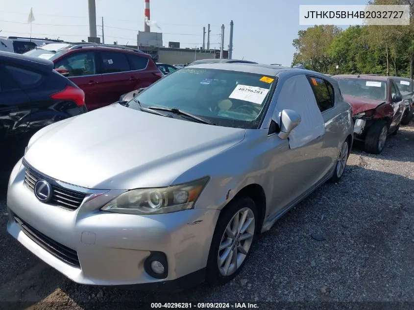 2011 Lexus Ct 200H Premium VIN: JTHKD5BH4B2032727 Lot: 40296281