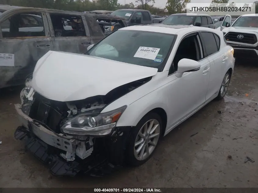 JTHKD5BH8B2034271 2011 Lexus Ct 200H 200