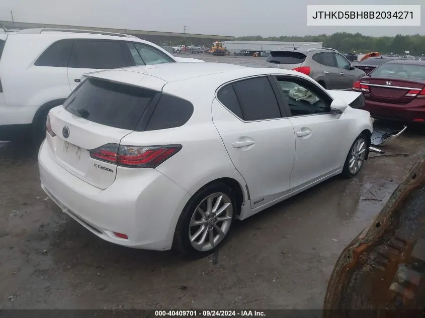 JTHKD5BH8B2034271 2011 Lexus Ct 200H 200