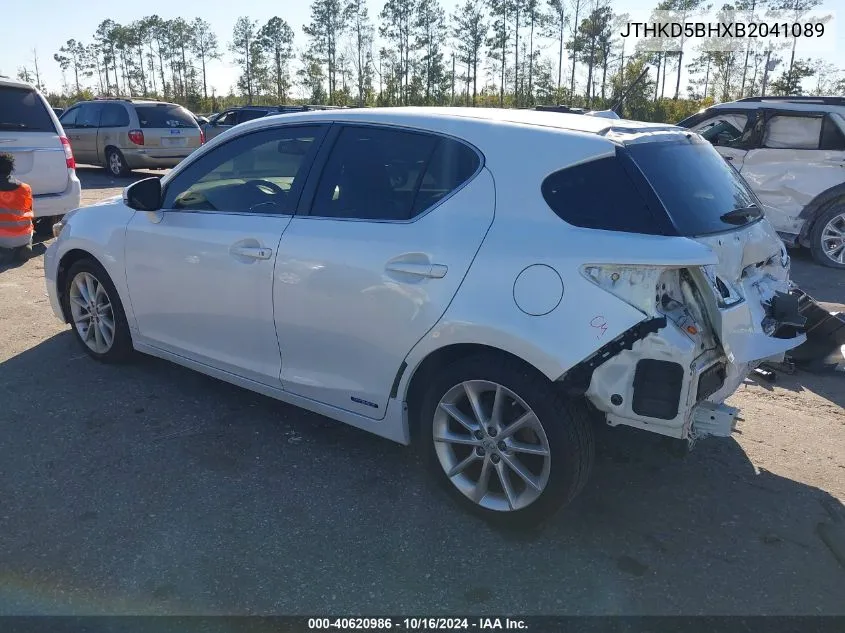 2011 Lexus Ct 200H Premium VIN: JTHKD5BHXB2041089 Lot: 40620986