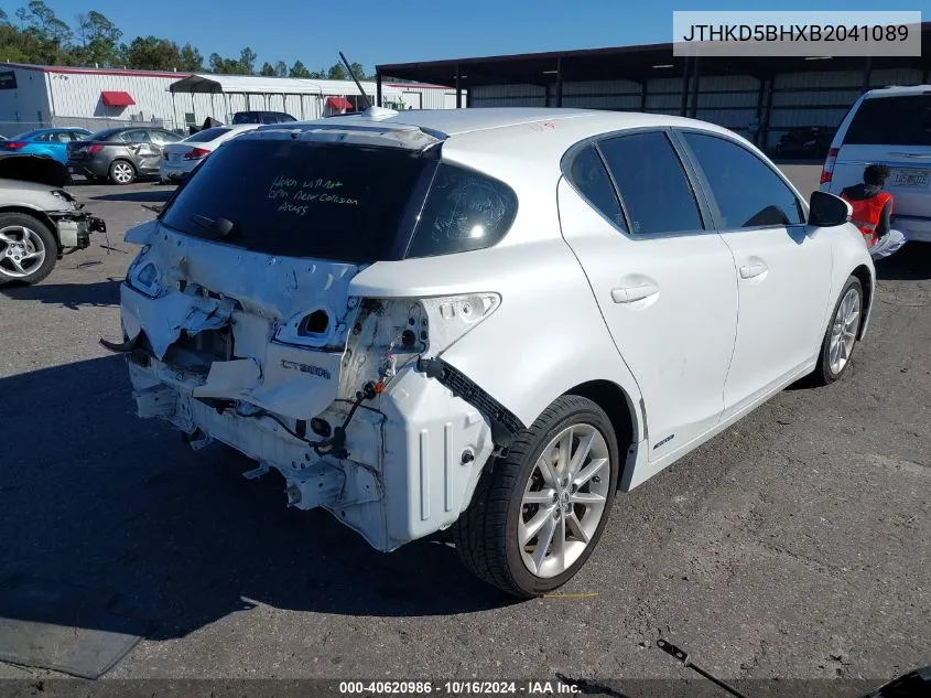 2011 Lexus Ct 200H Premium VIN: JTHKD5BHXB2041089 Lot: 40620986