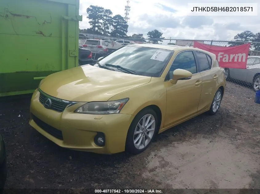 JTHKD5BH6B2018571 2011 Lexus Ct 200H Premium