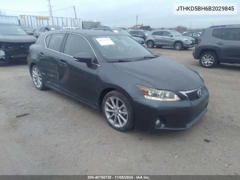 2011 Lexus Ct 200H Premium VIN: JTHKD5BH6B2029845 Lot: 40758728