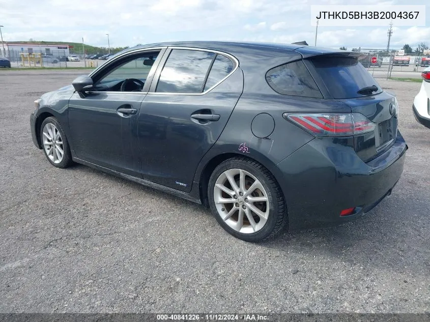 2011 Lexus Ct 200H Premium VIN: JTHKD5BH3B2004367 Lot: 40841226