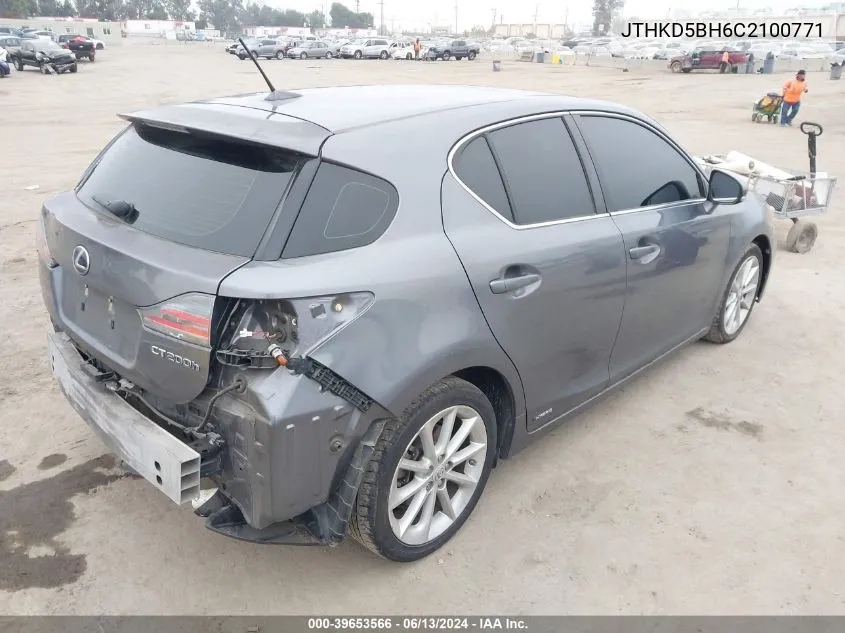 JTHKD5BH6C2100771 2012 Lexus Ct 200H Premium