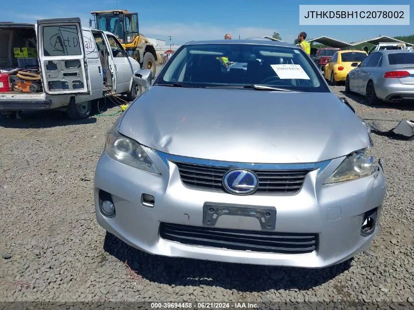 JTHKD5BH1C2078002 2012 Lexus Ct 200H Premium